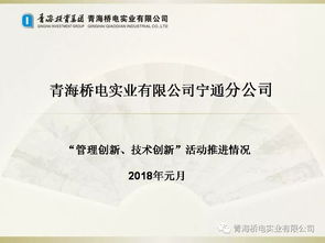 青海投資集團(tuán)橋電實(shí)業(yè)公司 以技術(shù)創(chuàng)新為引擎，以管理提升為抓手，全面推動(dòng)實(shí)業(yè)投資管理提質(zhì)增效